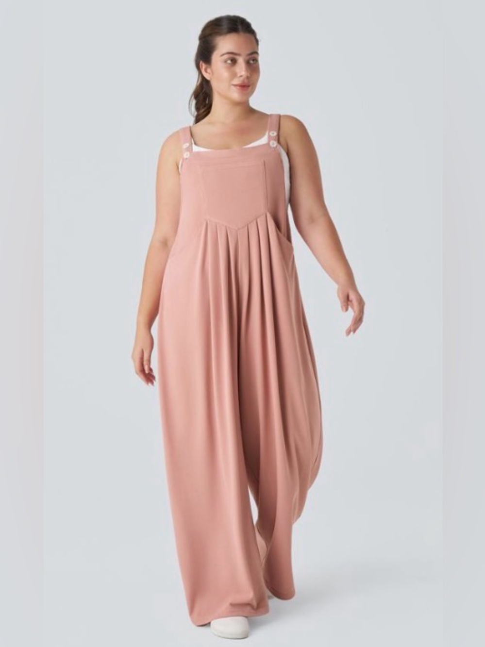 HALARA Dusty Rose Wide-Leg overalls Jumpsuit
